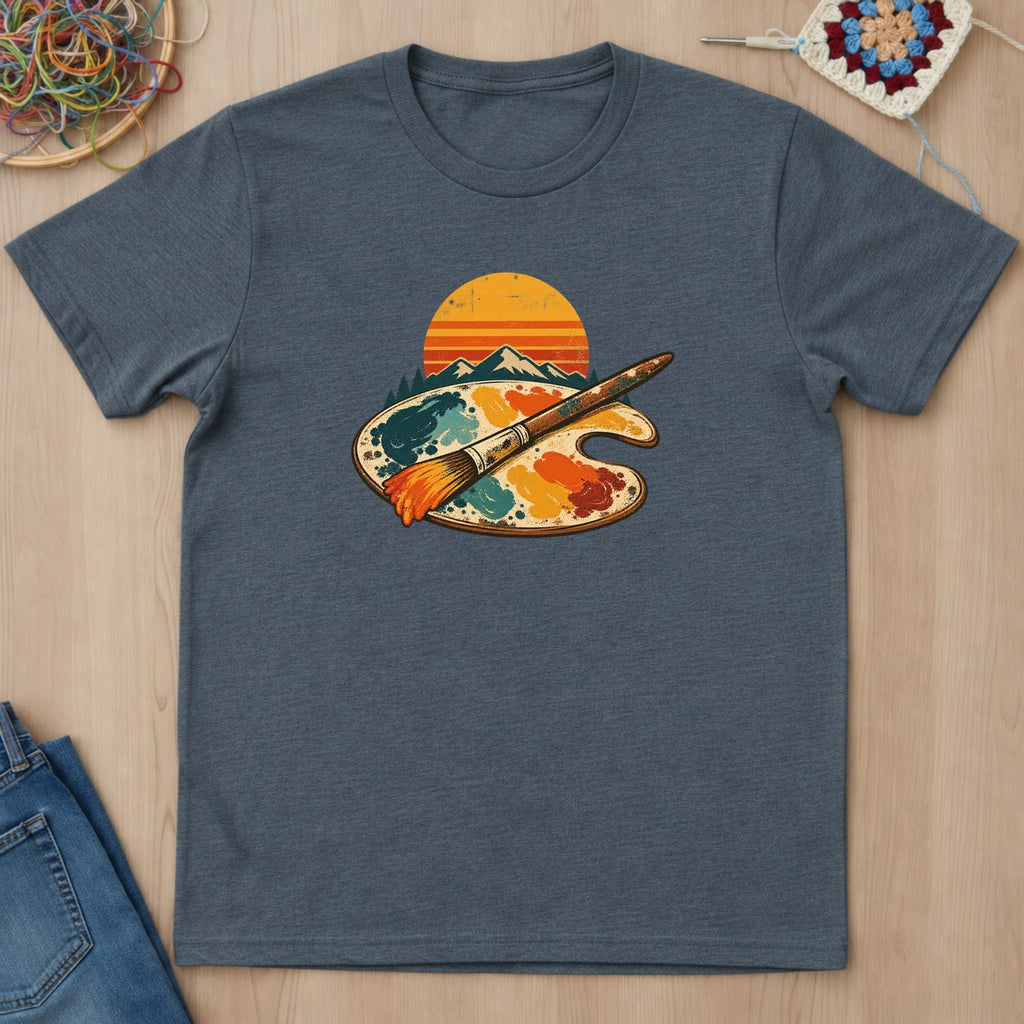 T-shirt mockup — Dark Heather