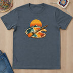 T-shirt mockup — Dark Heather