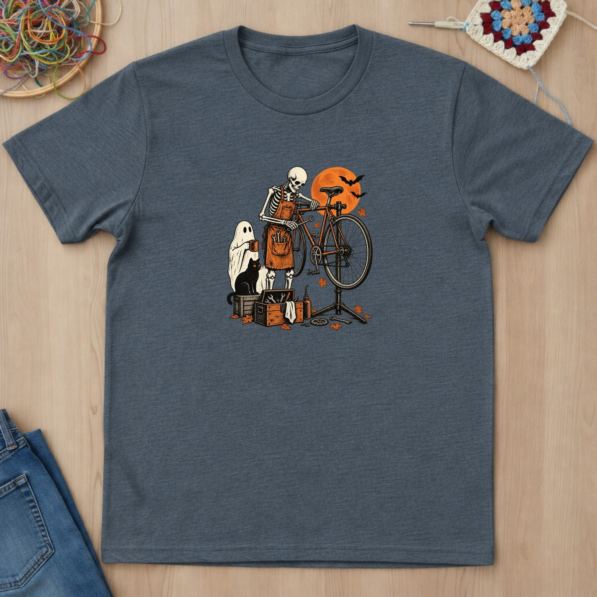 T-shirt mockup — Dark Heather