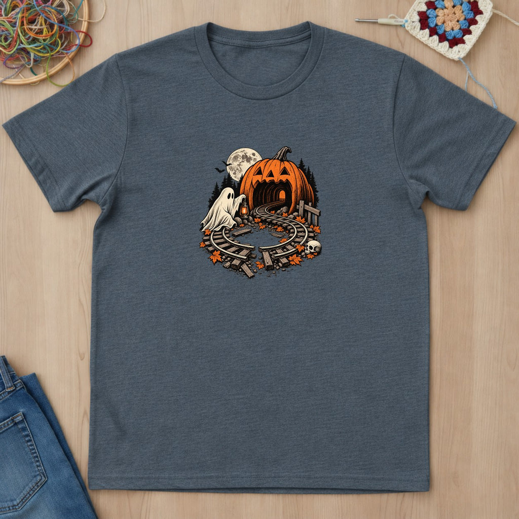 T-shirt mockup — Dark Heather