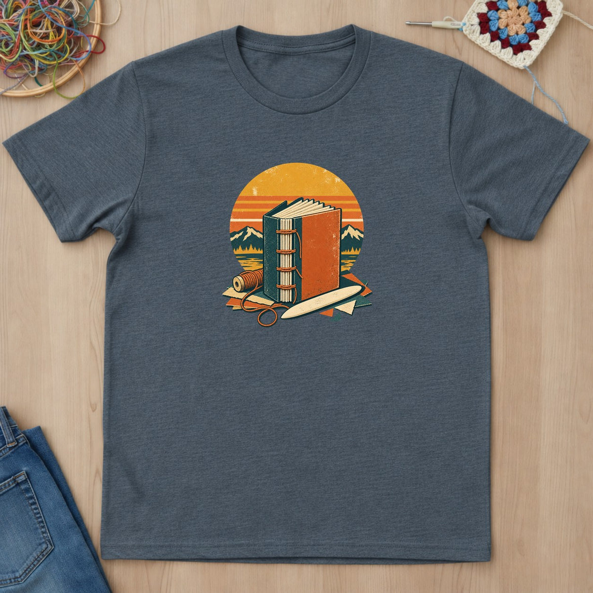 T-shirt mockup — Dark Heather