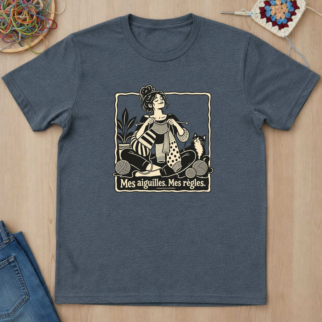 T-shirt mockup — Dark Heather