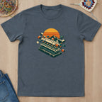 T-shirt mockup — Dark Heather