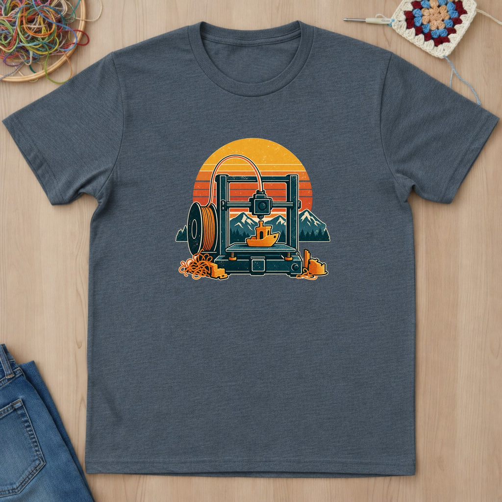 T-shirt mockup — Dark Heather