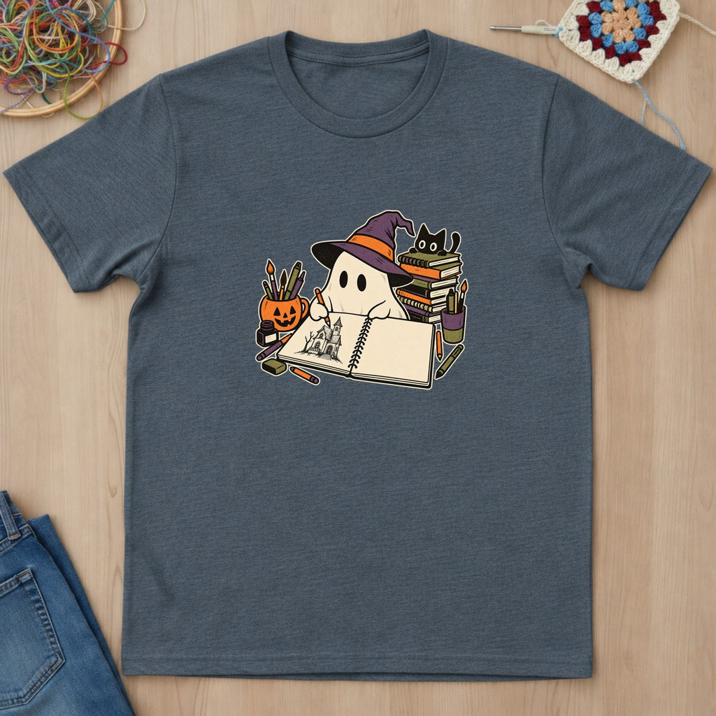T-shirt mockup — Dark Heather