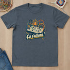 T-shirt mockup — Dark Heather