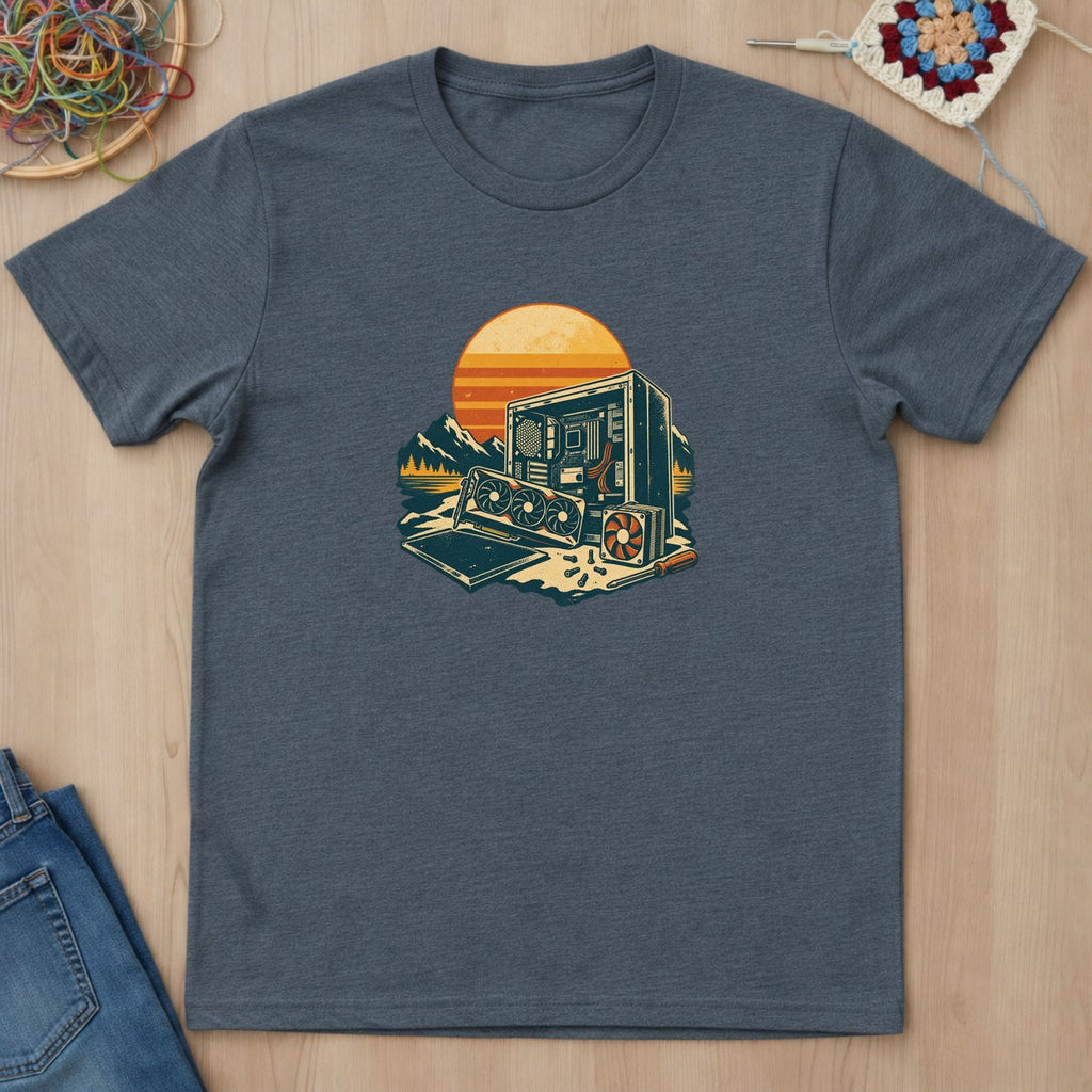 T-shirt mockup — Dark Heather