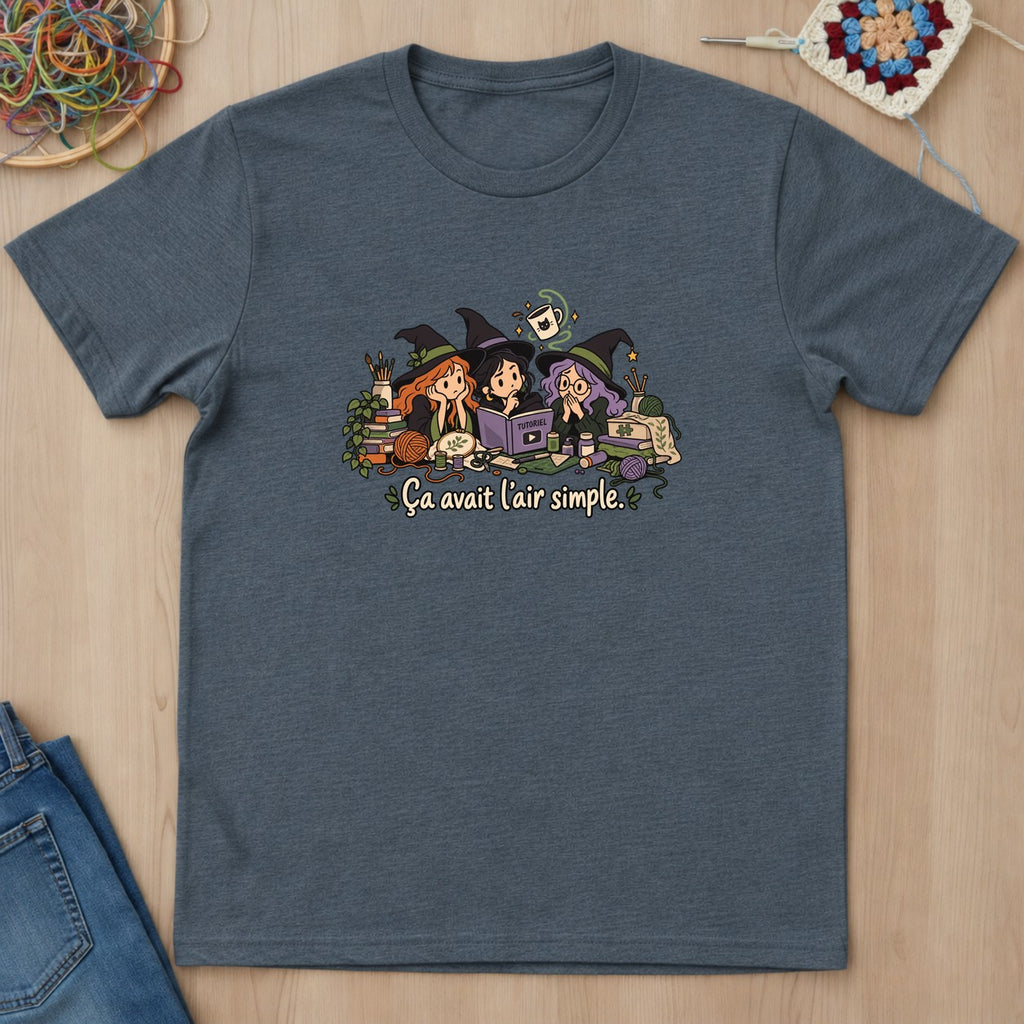 T-shirt mockup — Dark Heather