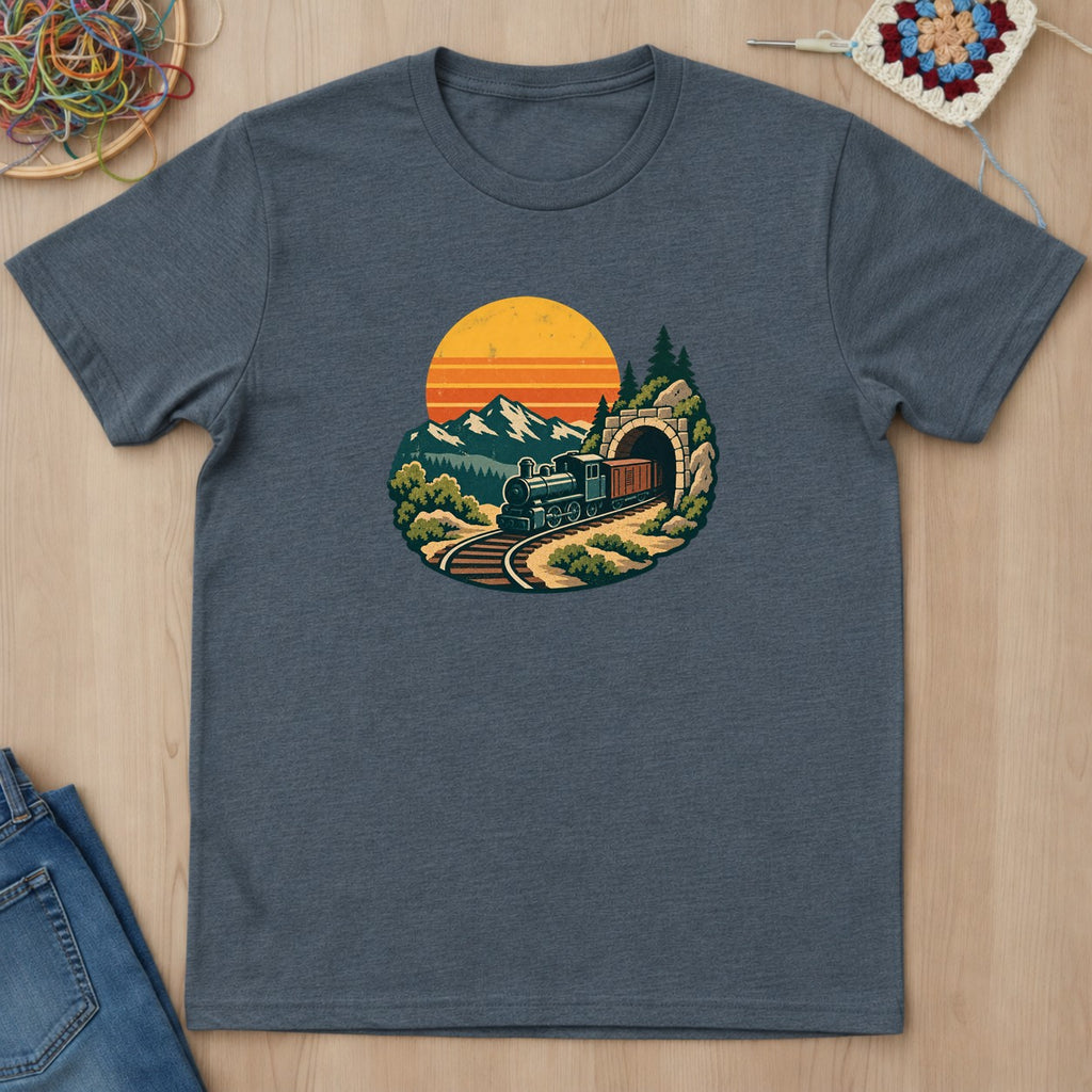 T-shirt mockup — Dark Heather