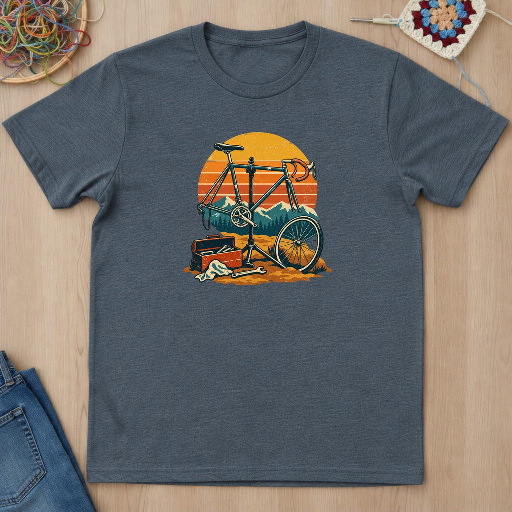 T-shirt mockup — Dark Heather