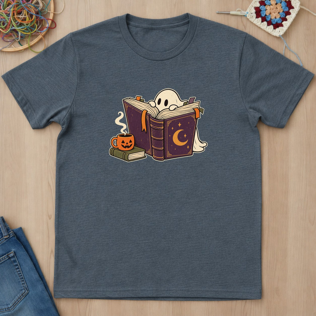 T-shirt gris foncé chiné présenté à plat
