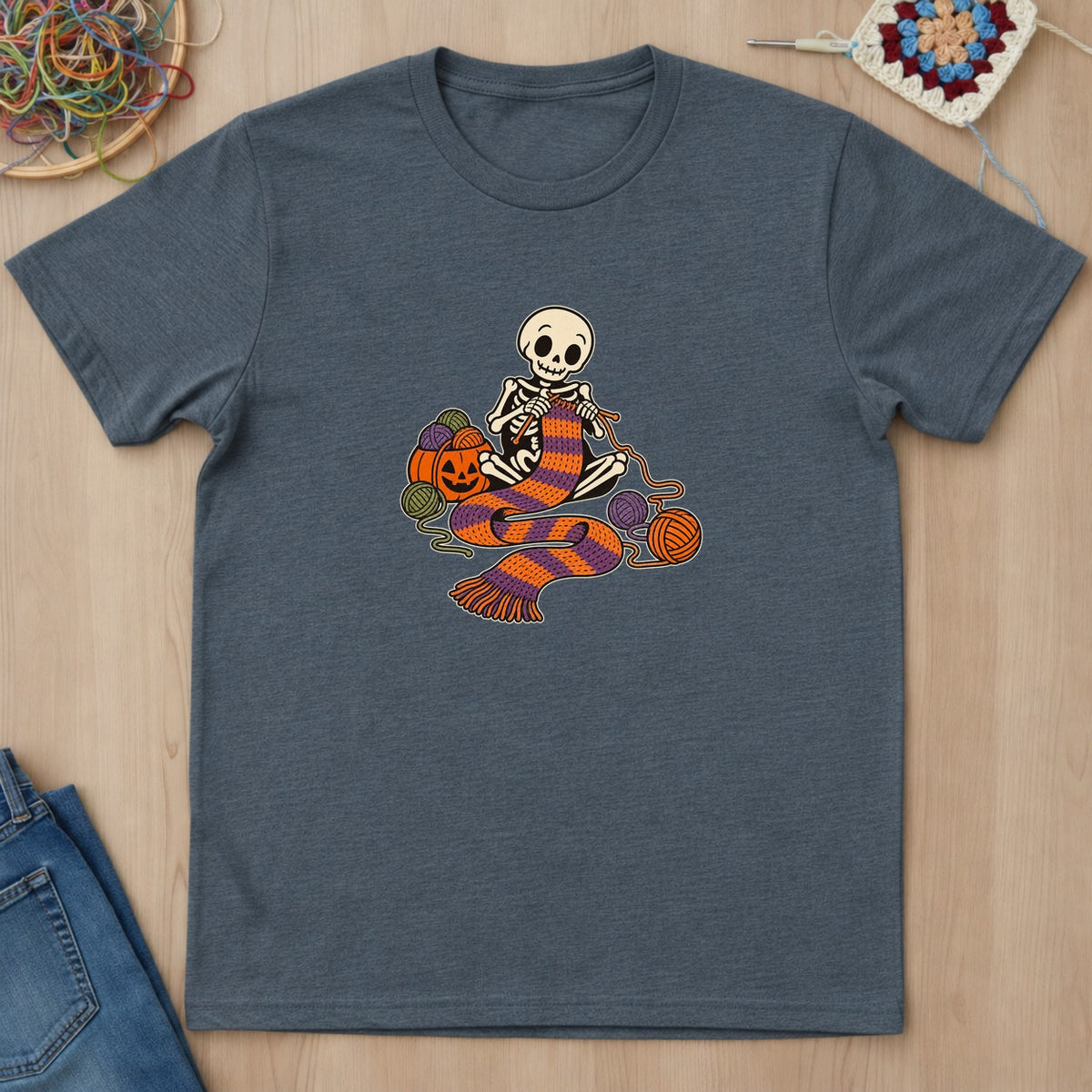 T-shirt mockup — Dark Heather