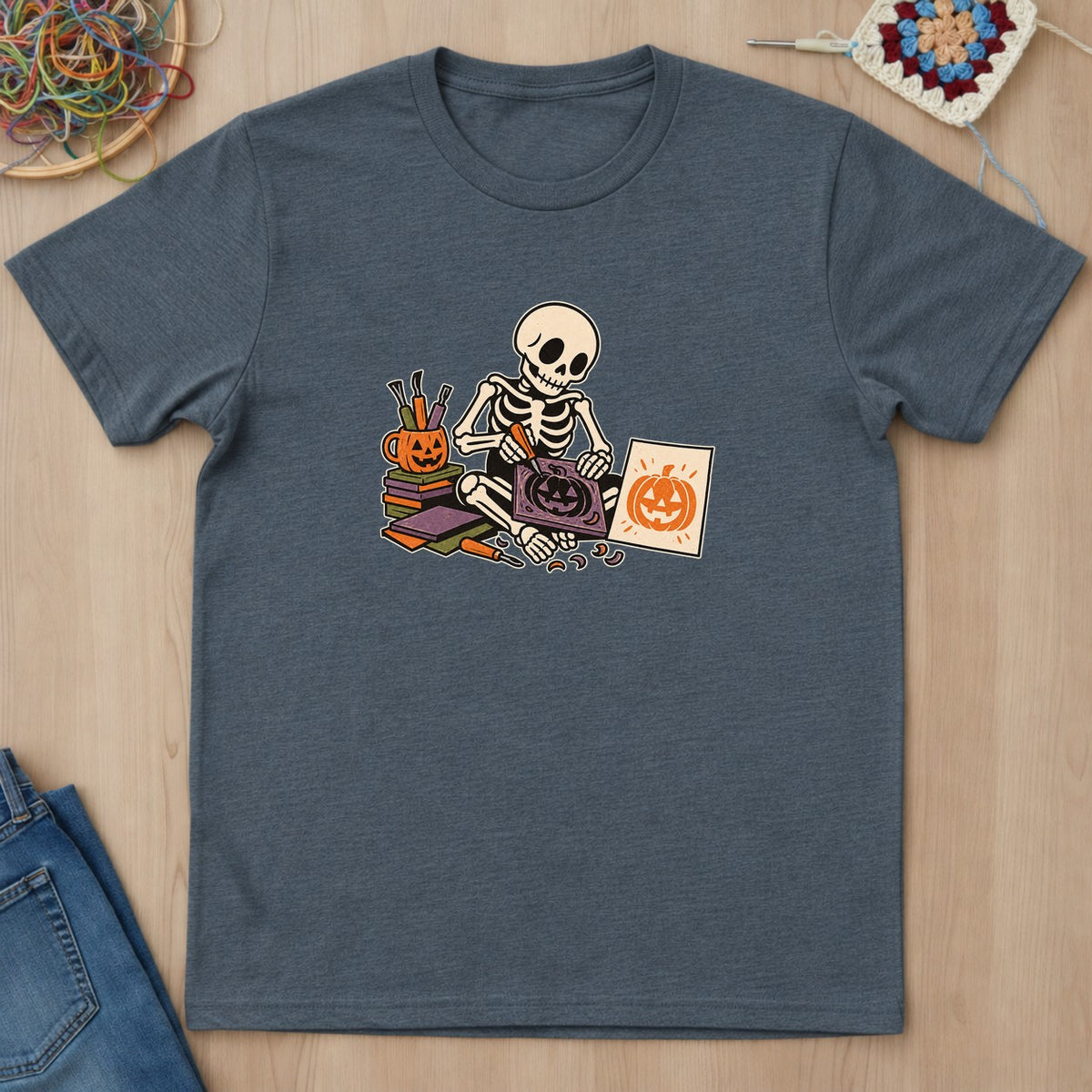 T-shirt mockup — Dark Heather