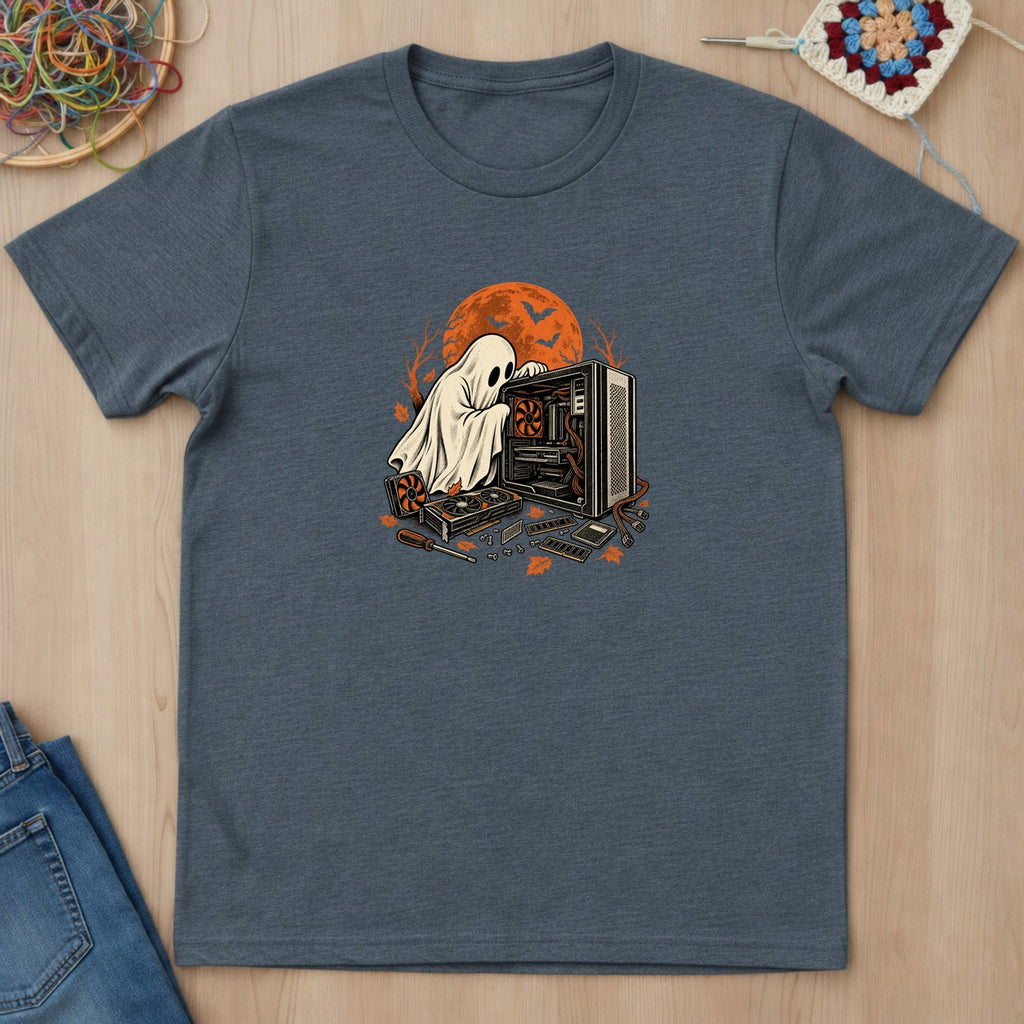 T-shirt mockup — Dark Heather