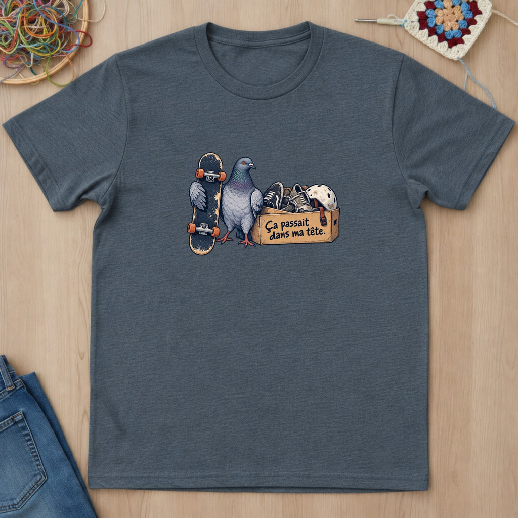 T-shirt mockup — Dark Heather