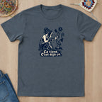 T-shirt mockup — Dark Heather