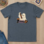T-shirt mockup — Dark Heather