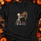 Squelette bricoleur et étagère de travers — T-shirt noir