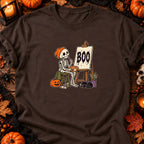 Squelette peintre Boo — T-shirt chocolat