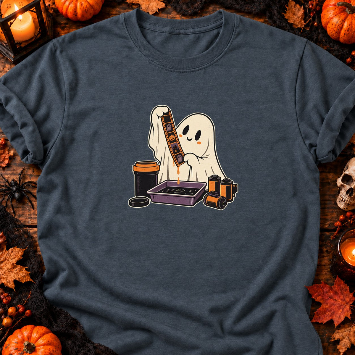Fantôme du labo photo — T-shirt gris anthracite chiné