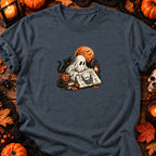 Fantôme dessinateur de maison hantée — T-shirt gris anthracite chiné