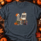 Squelette peintre Boo — T-shirt gris anthracite chiné