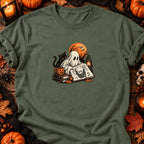 Fantôme dessinateur de maison hantée — T-shirt vert militaire