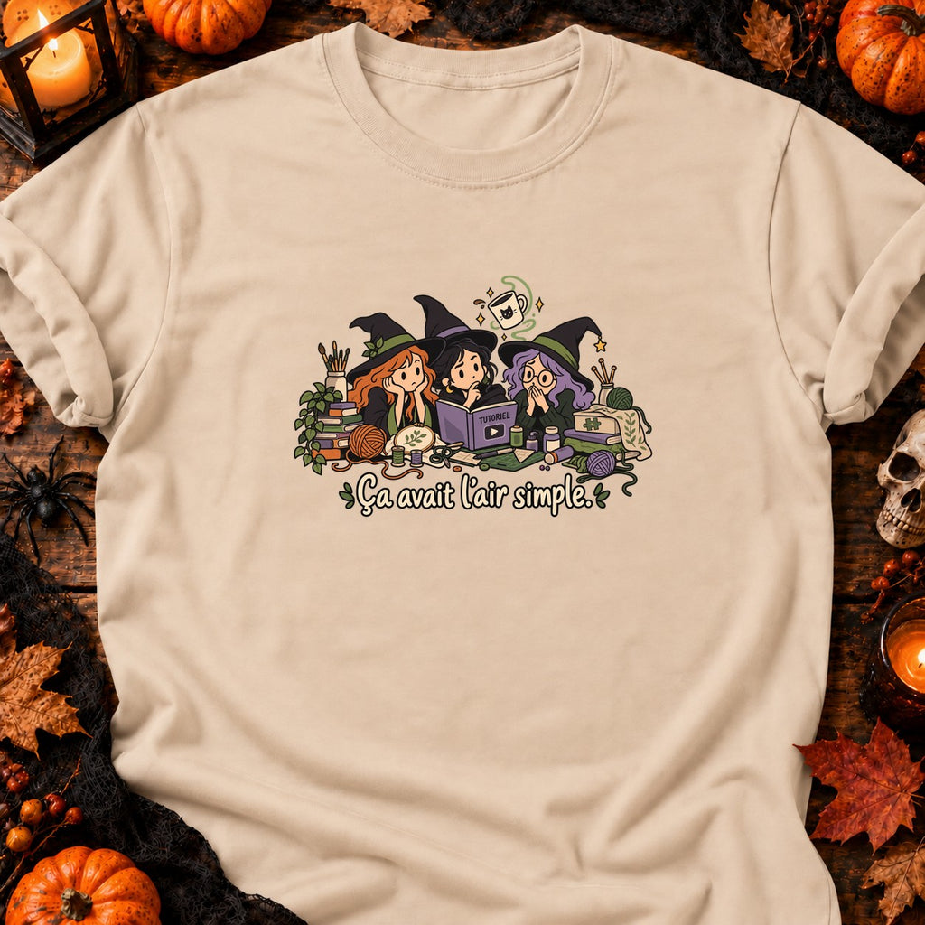 Trois sorcières et mug magique — T-shirt naturel