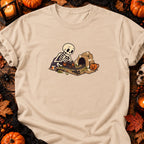 Squelette et train miniature — T-shirt naturel