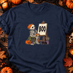 Squelette peintre Boo — T-shirt bleu marine