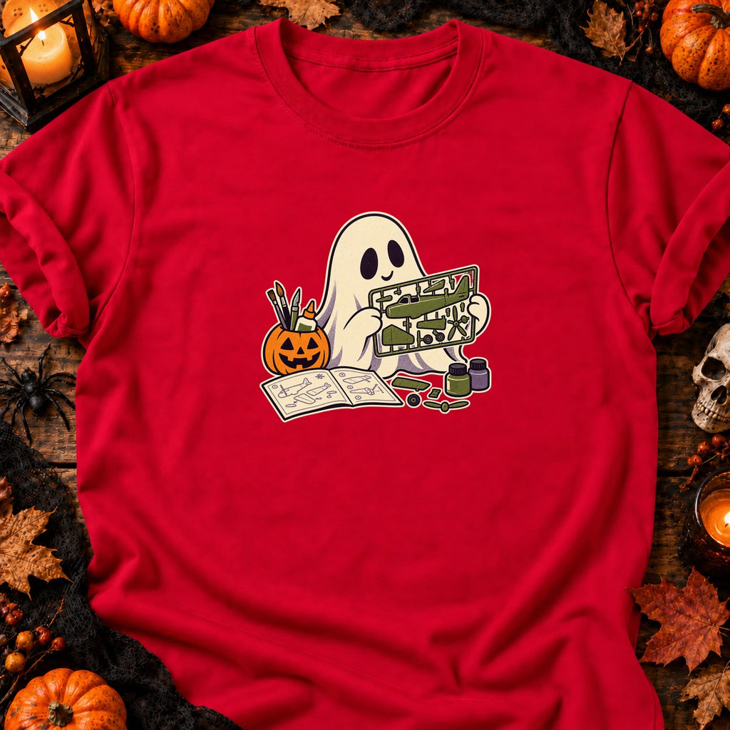 Fantôme et maquette d’avion — T-shirt rouge