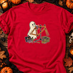 Fantôme restaurant un cadre de vélo — T-shirt rouge