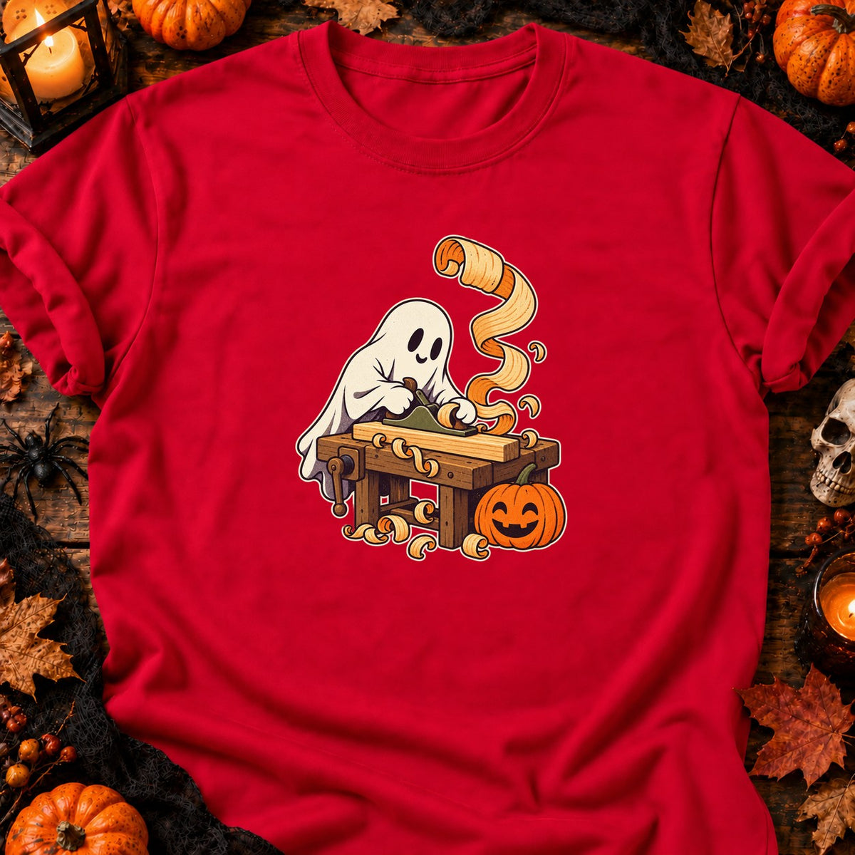 Fantôme menuisier d’Halloween — T-shirt rouge