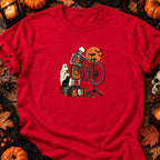 Squelette mécano vélo vintage — T-shirt rouge