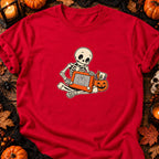 Squelette et tableau magique Halloween — T-shirt rouge