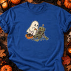 Fantôme réparant un robot — T-shirt bleu roi