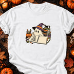 Fantôme dessinateur et carnet vide — T-shirt blanc