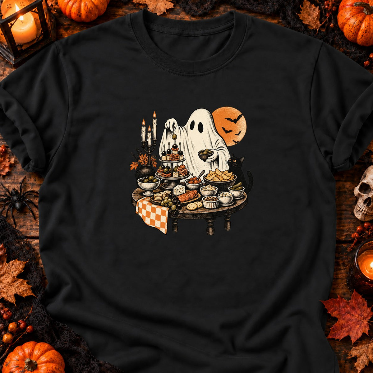 T-shirt Fantôme apéro vintage, coloris noir