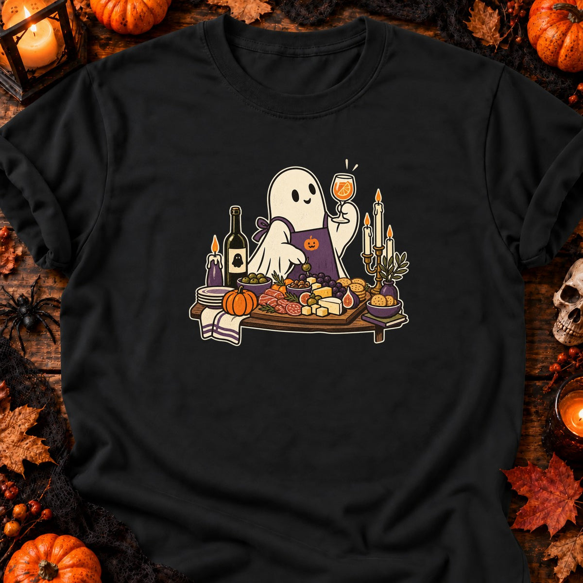 T-shirt Fantôme Apéro d’Automne, coloris noir
