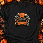 T-shirt Baby-foot squelette vintage, coloris noir