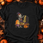 T-shirt Squelette raclette de l’enfer, coloris noir