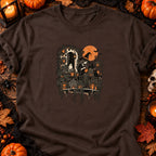 T-shirt Sorcière au balcon jungle, coloris chocolat foncé