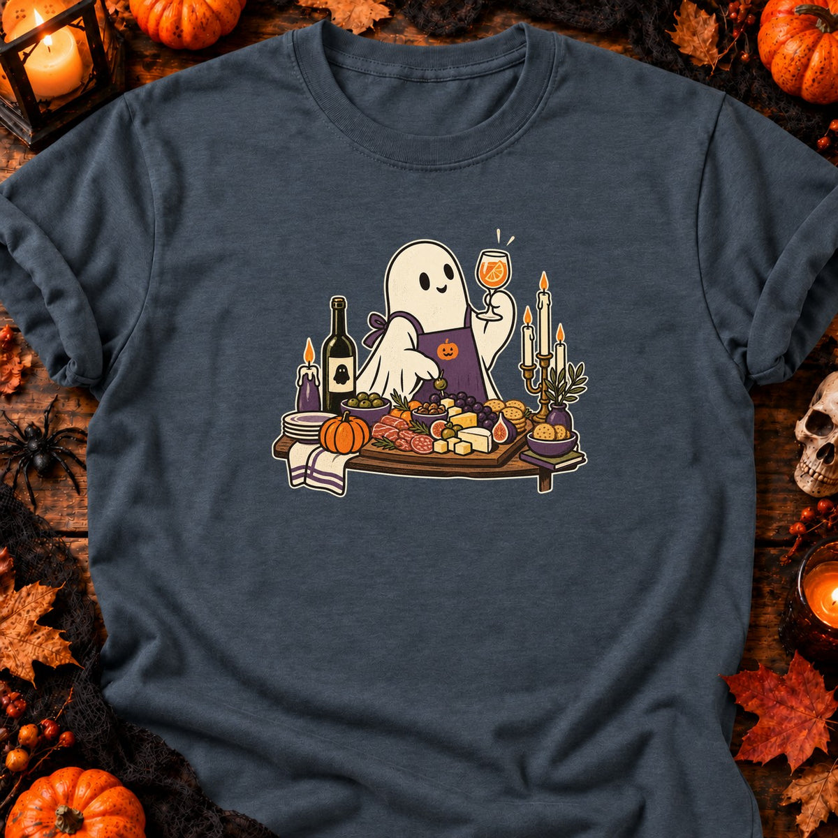 T-shirt Fantôme Apéro d’Automne, coloris gris foncé chiné