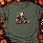 T-shirt Vampire Dégustation de Vin, coloris vert militaire
