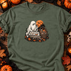 T-shirt Fantôme mycologue vintage, coloris vert militaire