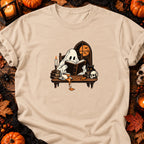 T-shirt Fantôme lecteur et café renversé, coloris naturel