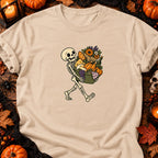 T-shirt Skeleton Market Basket Halloween, coloris naturel