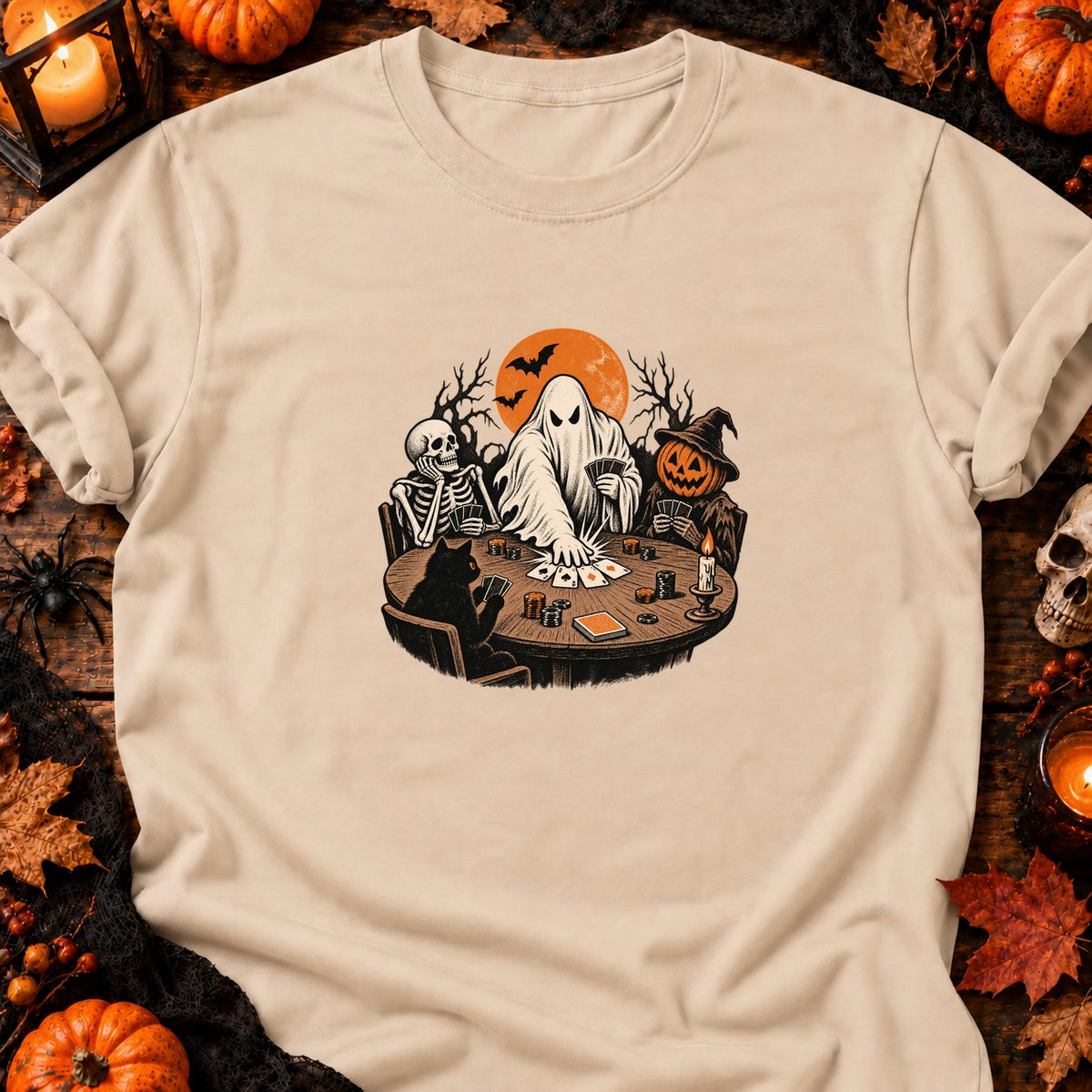 T-shirt Fantôme au poker vintage, coloris naturel