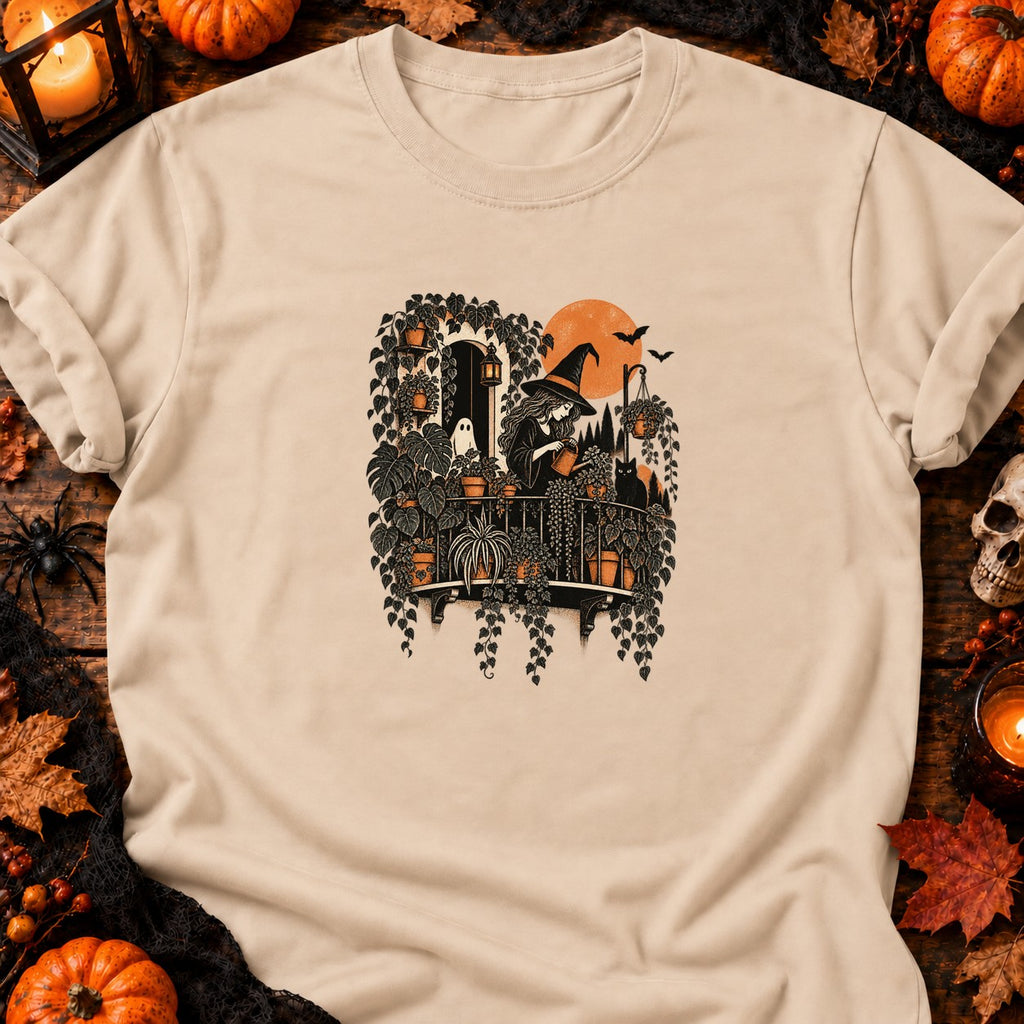 T-shirt Sorcière au balcon jungle, coloris naturel