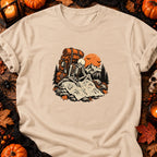 T-shirt Squelette randonneur carte trail, coloris naturel